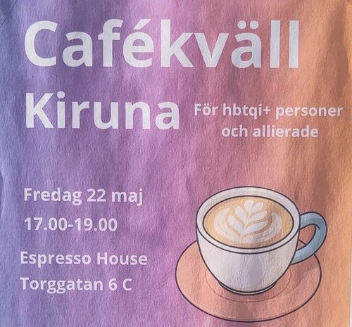 Cafékväll Kiruna - för hbtqi+ personer och allierade